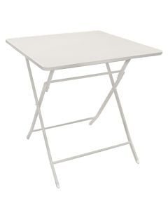 Bistro folding square table, metal, beige, 70x70xH71 cm