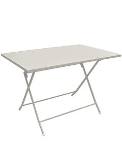 Bistro folding rectangular table, metal, beige, 70x110xH71 cm