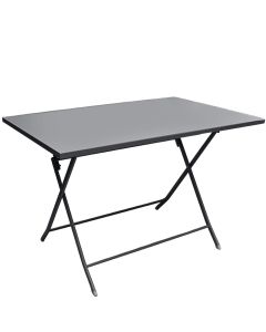 Bistro folding rectangular table, metal, anthracite gray, 70x110xH71 cm