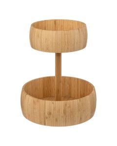 2-tier fruit basket, bamboo, beige, Dia.29xH35.5 cm