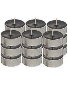 T Light candle Hugo, paraffin, black, Dia.3.7x1.5 cm