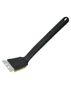 Brush cleaners, for barbeque, plastic-metalic, black, 29 cm, 1 piece