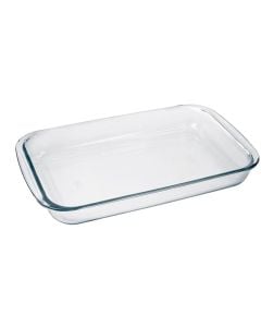 MARINEX casserole, glass, transparent,3.9L/39.5x23.5x5.2 cm