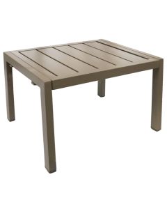 Side table, aluminum, taupe brown, 42x35x28 cm