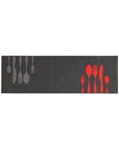 Kitchen runner, polyester, gray, 57x200 cm