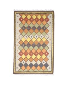 Carpet Kilim Sivas, classic, 80% wool / 20% cotton, beige with different colors, 160x230 cm