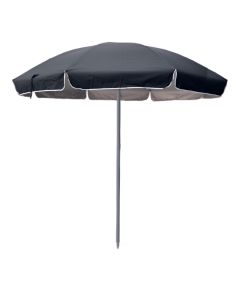 Beach/pool umbrella, metal/polyester, black, Dia.2.5 mt, tube 2.7 cm, foldable structure 45⁰