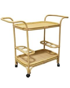 Kitchen trolley, rattan, 102x40xH80 cm