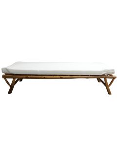 Bench with stilts, rattan, 200x70xH37 cm