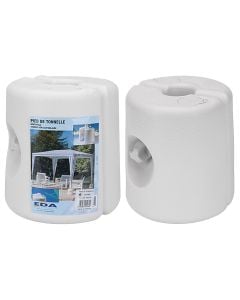 Weight for tents water filled, plastic, white, Dia.24xH25.5 cm
