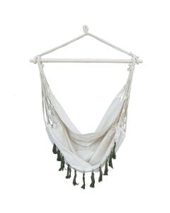 Hammock swing chair , polyester/cotton, beige, 100x130xH120 cm