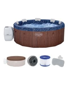 Pool with hydromassage Bestway Toronto AirJet Plus, PVC, brown, Dia.190xH70 cm / 1.300 Lt