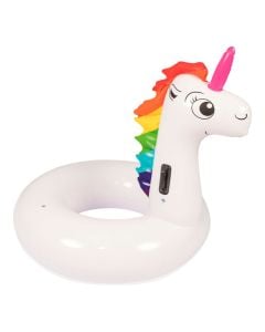 Unicorn Bestway round bed, PVC, white, 136x131 cm