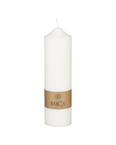 Cylindrical candle, paraffin, white, 7xH25 cm