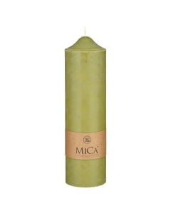 Cylindrical candle, paraffin, green, 7xH25 cm