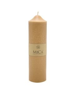 Cylindrical candle, paraffin, brown, 7xH25 cm