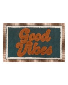 Rug "Be vintage", cotton, dark blue/beige/cinnamon, 60x90 cm