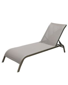 Armada chaise lounge, Aluminium+textile, Cappuccino, 60x199 cm