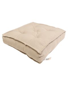Chair cushion, cotton, simple taupe, 40x40xH10 cm