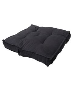 Chair cushion, cotton, anthracite, 50x50xH10 cm