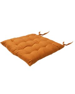 Chair cushion with laces, cotton, brass knuckles, 40x40xH3 cm