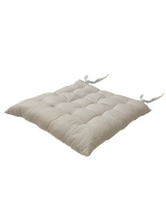 Chair cushion with laces, cotton, harbor mist, 40x40xH3 cm