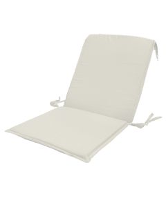Chair cushion with seat and support, cotton / polyurethane foam, dawn blue, 50x105xH3 cm