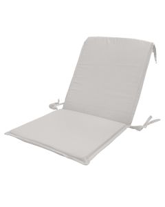 Chair cushion with seat and support, cotton / polyurethane foam,marshmallow, 50x105xH3 cm