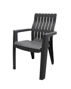 Chair with arms Z Chair, plastic, gray, 59x54xH88 cm