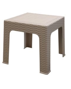 Rato small middle table, plastic, beige,