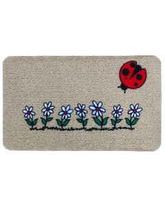 Smart doormat, nylon/vinyl polyester, cream with designs, 40x70 cm, 11 mm, 3.90 kg/mt2