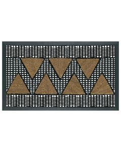 Tekno door mat, coconut fiber/rubber, black/brown, 44x75 cm, 18 mm