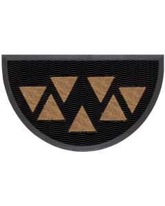 Tekno door mat, coconut fiber/rubber, black/brown, 45x75 cm, 18 mm