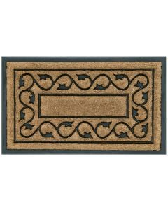 Sprint door mat, coconut fiber/rubber, brown/black, 45x75 cm, 20 mm