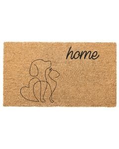 Italo door mat, coconut fiber/vinyl, brown, 40x70 cm, 15 mm