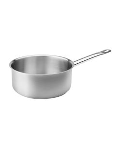 One handle Induction shallow pot, 18/10 stainless steel, silver, Dia.20xH9cm/2.8L