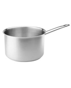 One handle Induction deep cooker, 18/10 stainless steel, silver, Dia.24xH15cm/6.7L