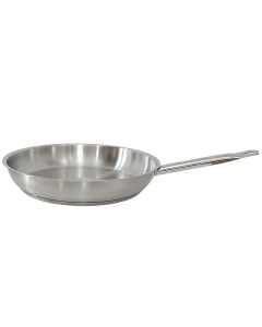 Induction pan with one handle, 18/10 stainless steel, silver, Dia.32xH5.5cm