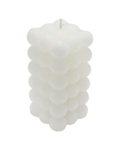 Cuboid decorative candle, paraffin, white, 6x12 cm