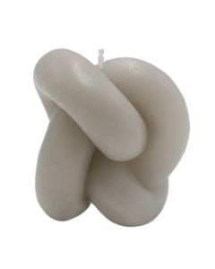 Decorative candle, paraffin, grey, 8x6.5x8.5 cm