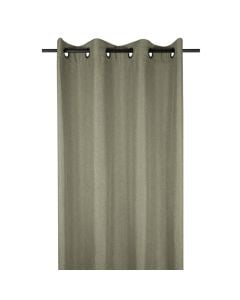 Bea full curtain with rings, polyester, dark green, 140x260 cm