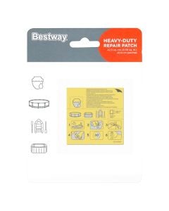 Bestway waterproof repair adhesive stamp (PK 10), PVC, transparent, 6.5x6.5 cm