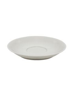 Coffee cup plate, ceramic, white, Dia.14.8 cm