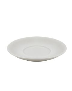 Coffee cup plate, ceramic, white, Dia.11.5 cm