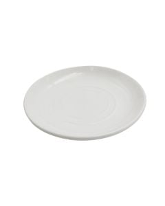 Coffee cup plate, ceramic, white, Dia.13.5 cm