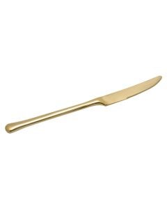 Dinner knife, stainless steel, shiny gold, 21.5 cm