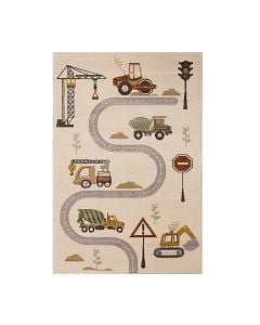 Bond carpet, polypropylene, cream/grey, 133x190 cm