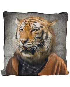 Bradford decorative pillow, 100% polyester, black/orange, 45x45cm