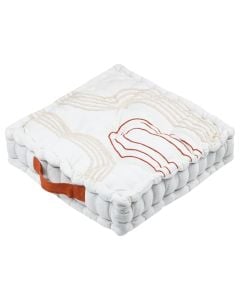 Chair cover, THOR, cotton, 45x45xH10 cm, white and red color