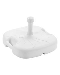 Umbrella plinth 18 Lt, D3 cm, Size: 45x45x16 cm Color: White, Material: Polypropylene